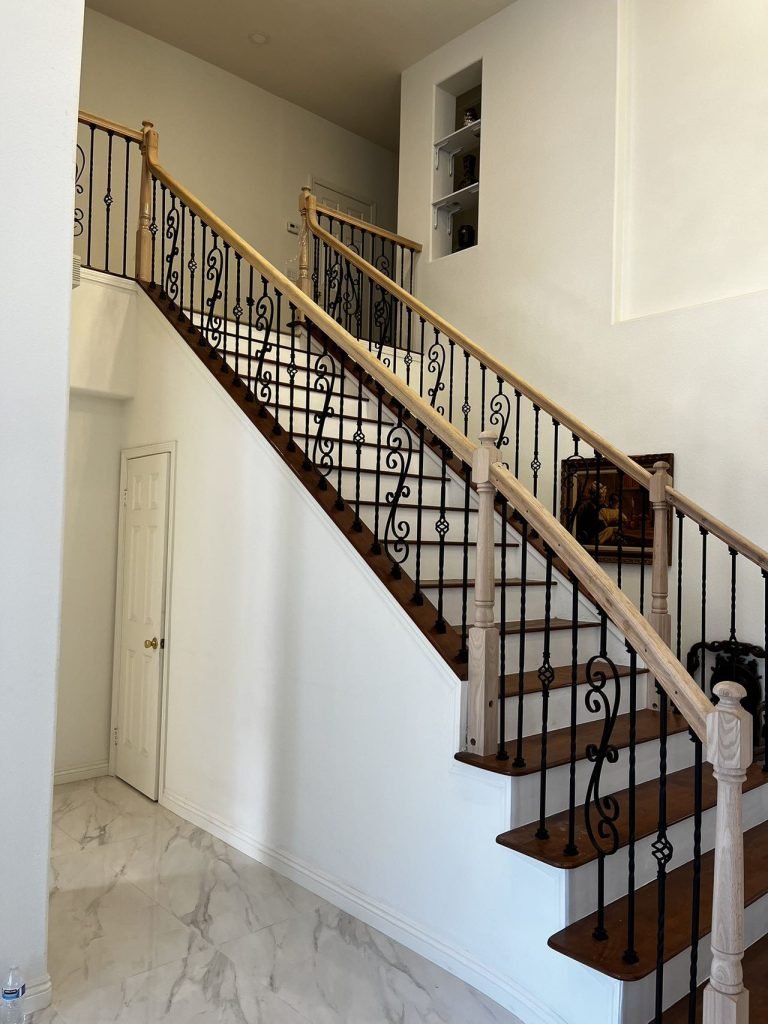 Wooden handrails with out paint